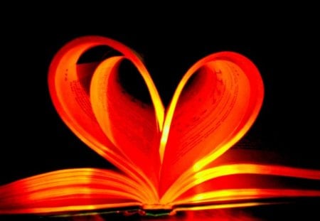 Book - abstract, page, heart, book