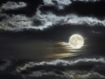 moon in clouds