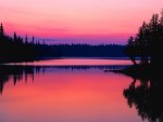 beautiful sunset on a mirrored river