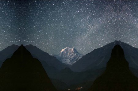 Diamonds Are Forever - night, mountains, stars, diamonds are forever