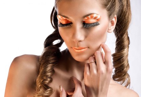 Make up - artistic, pretty, make up, model, lovely, brunette