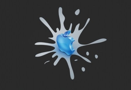 Splash Apple - ipad, white, camera, blue, phone, apple, technology, cell