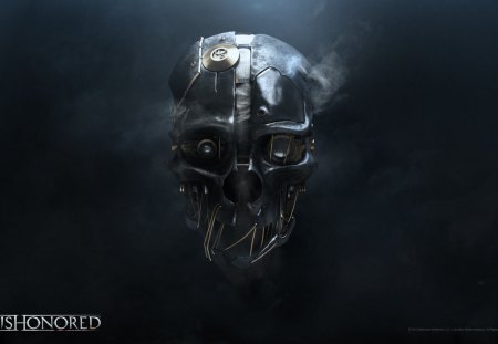 Dishonored - skull, mask, dark, game