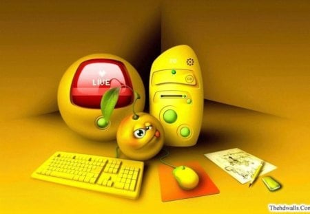 Yellow Gadgets. - a, nice, very, of