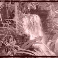 old photo waterfall