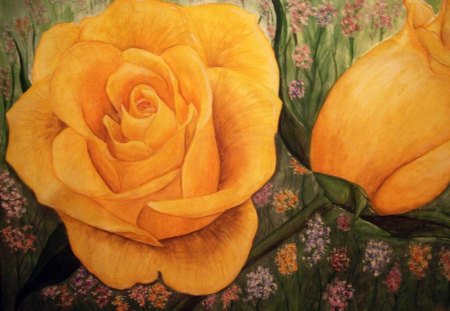 Rose - yellow, rose, abstract