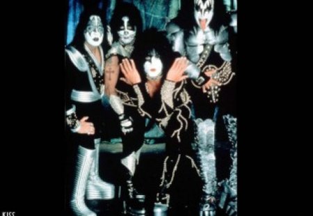 Kiss - guitars, rock, band, rock and roll, heavy, makeup