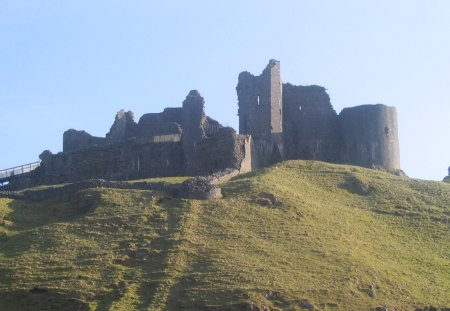 Carreg Cennen Castle - stone, air, old, mountain, castle