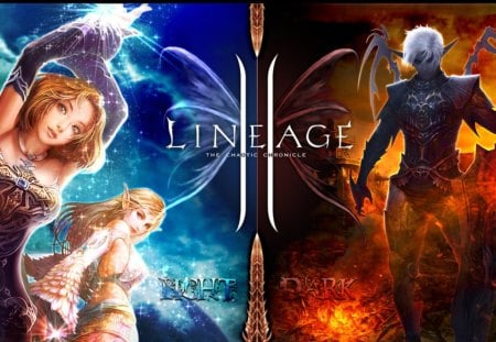 Lineage 2 The Chaotic Chronicle - girls, game, fire, the chaotic chronicle, lineage 2, games, light, dark