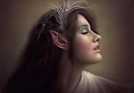 Elf - princess, elf, art, abstract