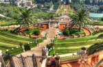 bahai temple gardens haifa israel hdr