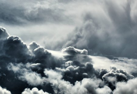 glorious clouds from above - clouds, formation, dark, above