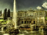 impressive palace fountain hdr