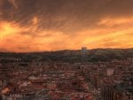 beautiful sky over bilbao spain