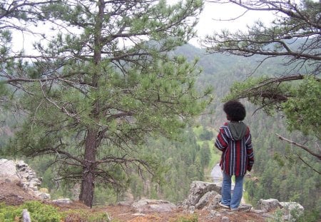 MT. weaton - river, trees, mountains, people