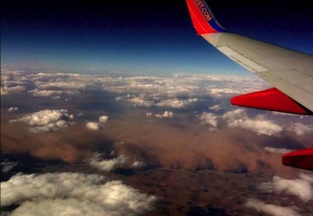 Dust Storm - storm, dust, flying, space