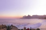 sunset on the beach in rio