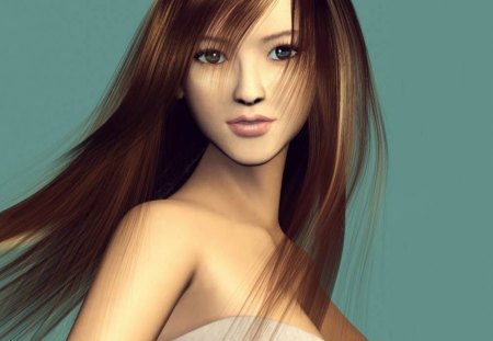 cg beautiful girl - beauty, art, abstract, girl