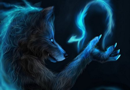 MAGIC WEREWOLF - fire, magic, bird, werewolf