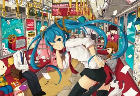 Hatsune Miku - pretty, girl, cute, anime