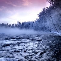 frosty winter lake