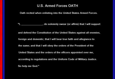 U.S. Armed Forces OATH - marines, marine corps, recon, usmc