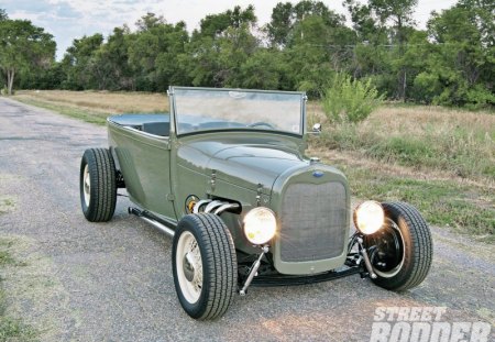 29 Highboy - ford, green, rod, classic