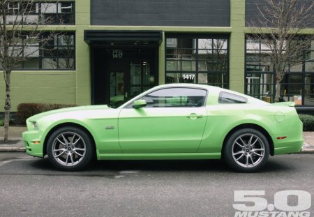 2013 Mustang GT - ford, recero seats, 5 0, lime green