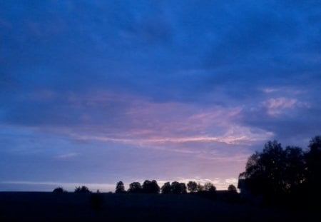 The blue sky. - clouds, nature, blue, sky