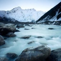 melting glacier in new zealand
