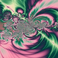 pink and green abstract