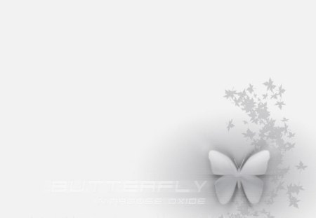 Silver Butterfly - butterfly, silver, abstract, fantasy