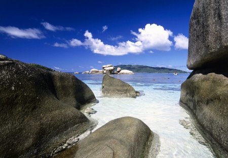 Beautiful Beach Boulder's - nature, beach, ocean, boulders