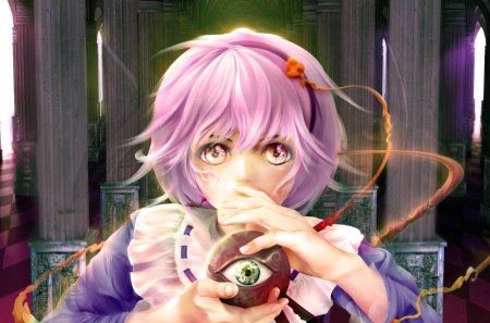 Delusion - fantasy, magic, pink, anime, hair, girl, eyes