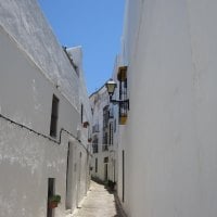 Narrow street in Vejer de la Frontera, Spain