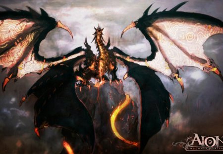 Aion - game, dragon, fire, aion