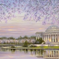 Obelisk and T. Jefferson Memorial   Washington DC