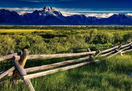 Look at the mountain - nature, field, mountain, look