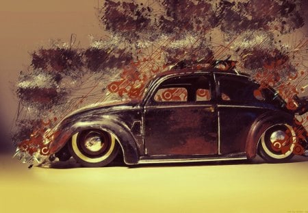 Beetle - wagen, volks, car, beetle