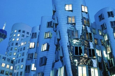 modern architecture in germany - buildings, tower, modern, twisted