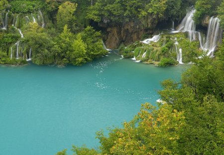 CACHOEIRA - agua, arvores, fauna, natureza, azul