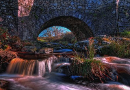 Kilbride Bridge - autumn, trees, photography, water, wicklow, wicklow ireland, waterfall, rocks, fall, river, bridge, ireland, kilbride bridge, waterfalls, plants, nature, kilbride