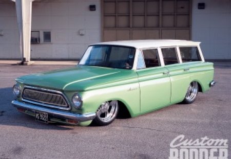 1962 Nash Rambler Wagon - wagon, lite green, classic, white roof