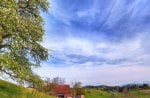 beautiful rural scene hdr