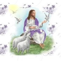 Jesus Christ and his sheep