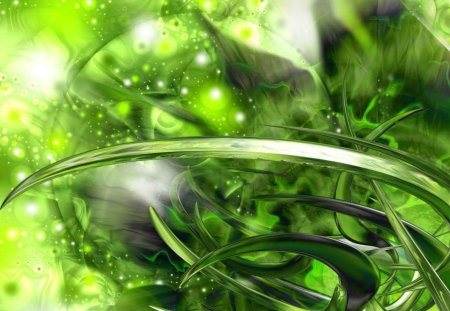 Green Space - space, 3d, cool, green