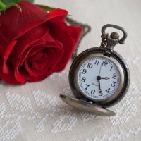 Rose with Vintage watch