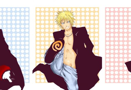 Sasuke, Naruto, Sakura - naruto uzumaki, anime, sasuke, sakura, uzumaki naruto, sasuke uchiha, alternate clothing, uchiha sasuke, naruto shippuden, naruto, haruno sakura, sakura haruno