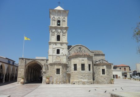 Cyprus Church - cyprus, church, flags, religious