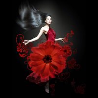 Lady in red